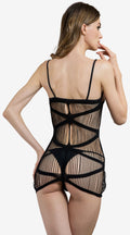 Shredded Halter Chemise - My Voguish