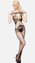 Black Flower Bodystocking - My Voguish